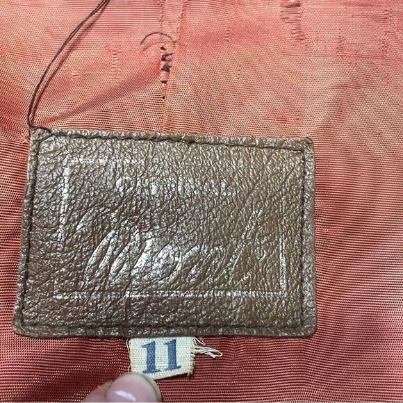 Vintage Women’s‎ Suede Leather Barn Cropped Trench Jacket Size 11 Handmade - Picture 8 of 16